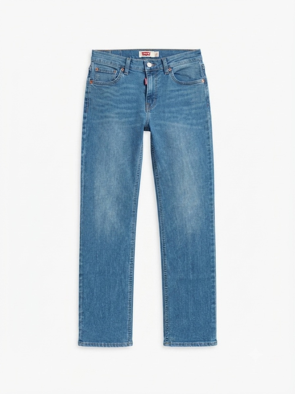 Levi's Blue Straight Fit Classic Jeans. Preppy, casual, fall, autumn